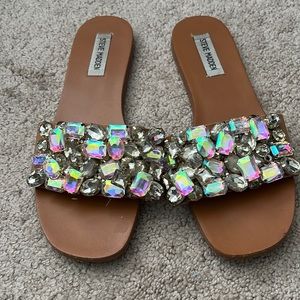 Steve Madden Embellished Slides - Size 8
